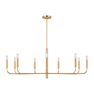 Visual Comfort Studio - EC1319BBS - Nine Light Chandelier - Brianna - Burnished Brass