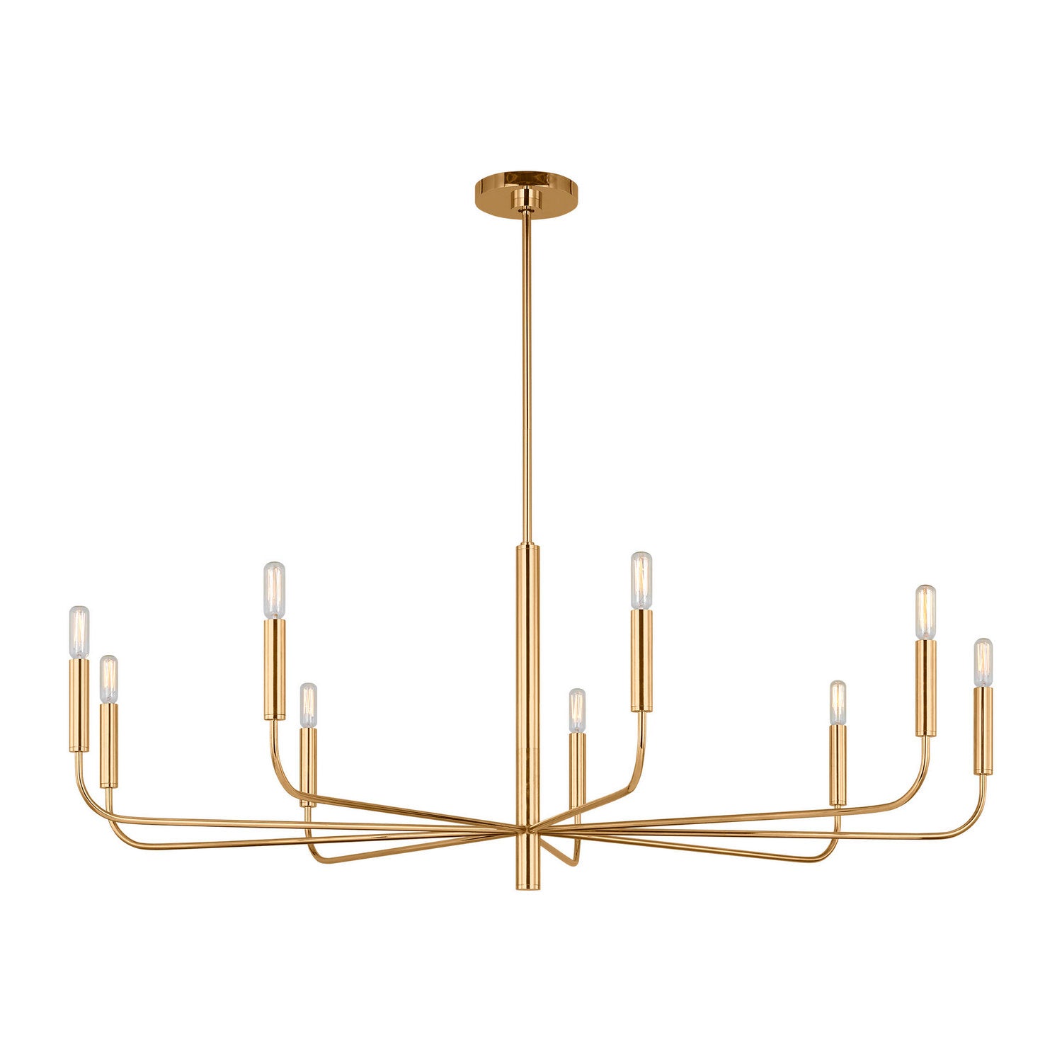 Visual Comfort Studio - EC1319BBS - Nine Light Chandelier - Brianna - Burnished Brass