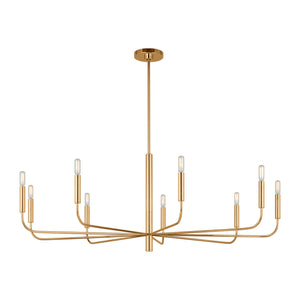 Visual Comfort Studio - EC1319BBS - Nine Light Chandelier - Brianna - Burnished Brass