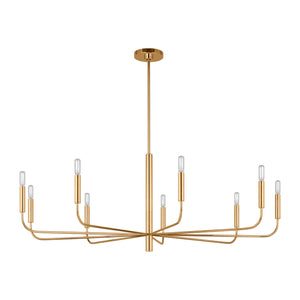 Visual Comfort Studio - EC1319BBS - Nine Light Chandelier - Brianna - Burnished Brass