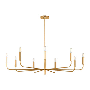 Visual Comfort Studio - EC1319BBS - Nine Light Chandelier - Brianna - Burnished Brass
