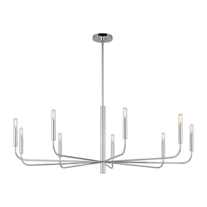 Visual Comfort Studio - EC1319PN - Nine Light Chandelier - Brianna - Polished Nickel