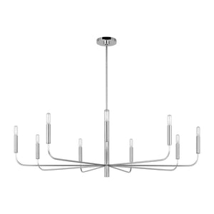 Visual Comfort Studio - EC1319PN - Nine Light Chandelier - Brianna - Polished Nickel