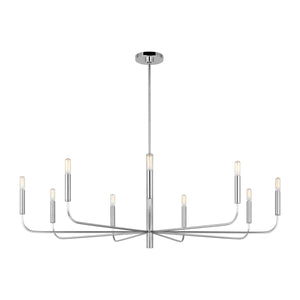 Visual Comfort Studio - EC1319PN - Nine Light Chandelier - Brianna - Polished Nickel