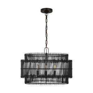 Visual Comfort Studio - EP1394AI - Four Light Pendant - Elio - Aged Iron