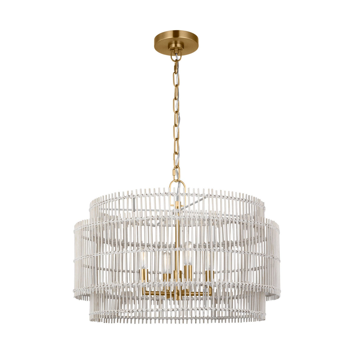 Visual Comfort Studio - EP1394BBS - Four Light Pendant - Elio - Burnished Brass