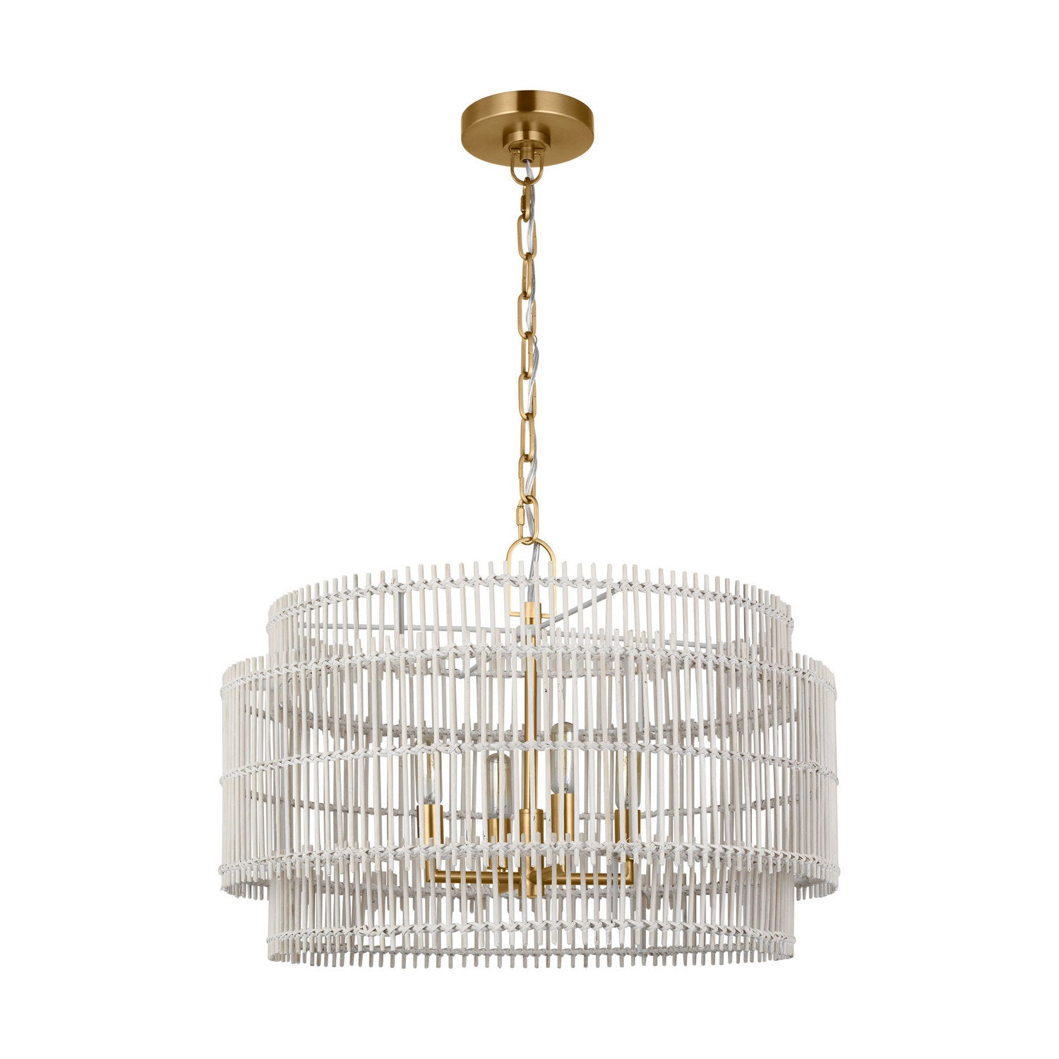 Visual Comfort Studio - EP1394BBS - Four Light Pendant - Elio - Burnished Brass