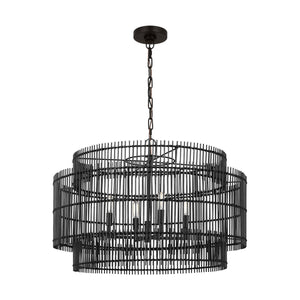 Visual Comfort Studio - EP1404AI - Four Light Pendant - Elio - Aged Iron