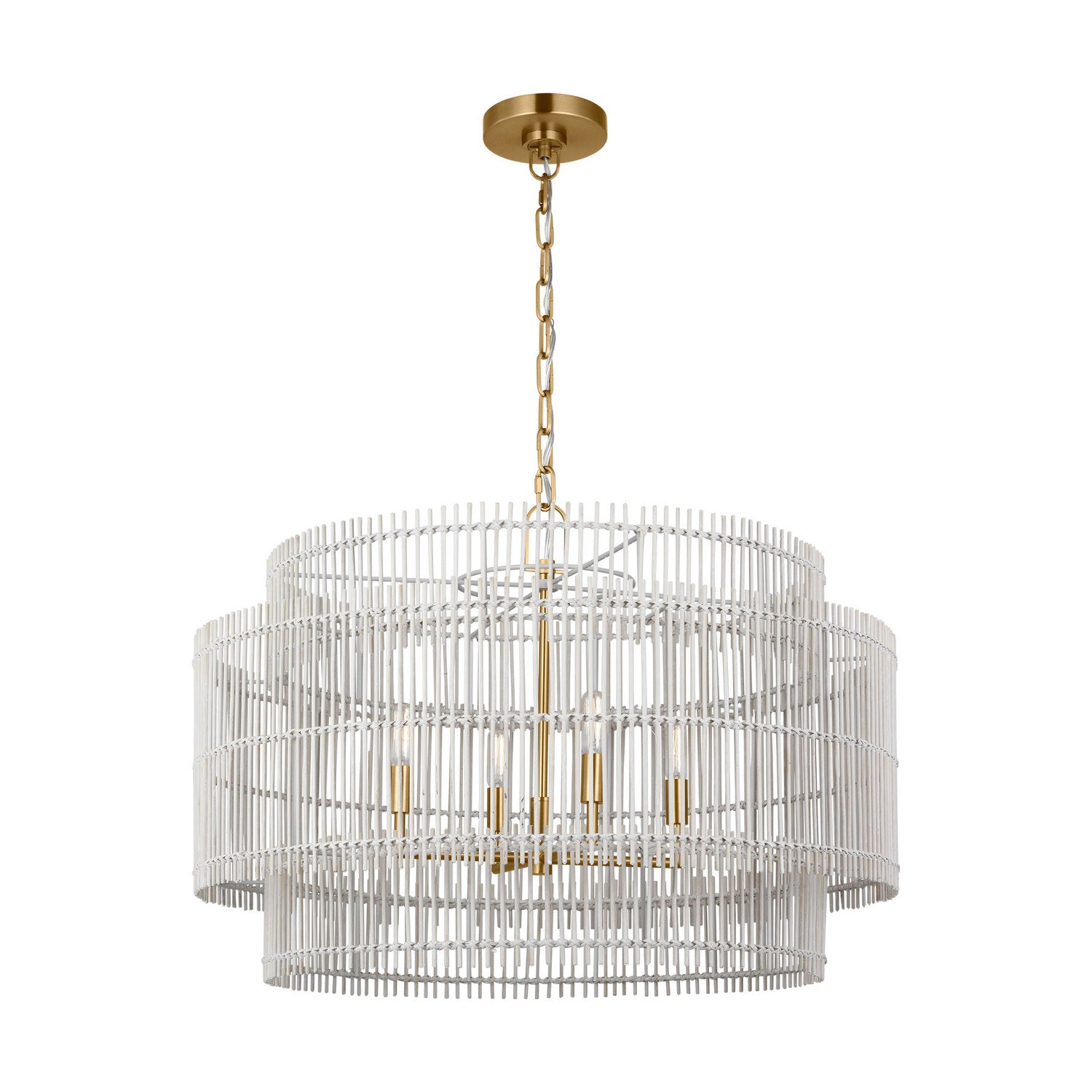 Visual Comfort Studio - EP1404BBS - Four Light Pendant - Elio - Burnished Brass