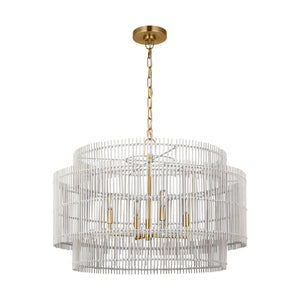 Visual Comfort Studio - EP1404BBS - Four Light Pendant - Elio - Burnished Brass