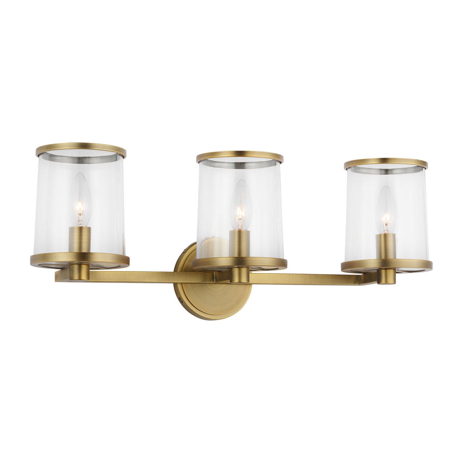 Visual Comfort Studio - LV1083TWB - Three Light Vanity - Reynolds - Time Worn Brass