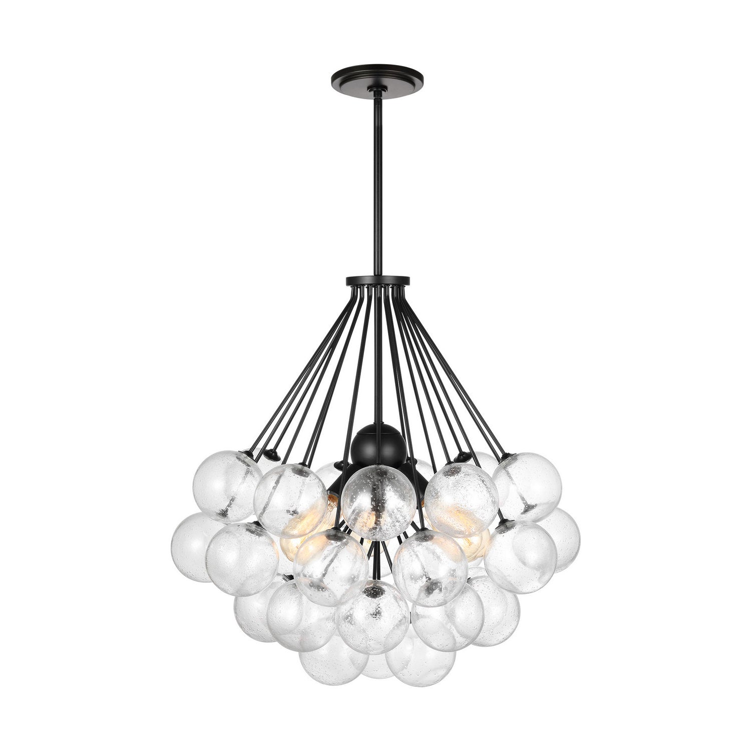 Visual Comfort Studio - 6514303-112 - Three Light Pendant - Bronzeville - Midnight Black