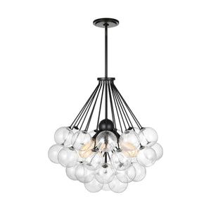 Visual Comfort Studio - 6514303-112 - Three Light Pendant - Bronzeville - Midnight Black
