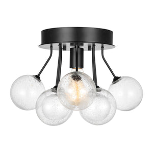 Visual Comfort Studio - 7714301-112 - One Light Semi-Flush Mount - Bronzeville - Midnight Black