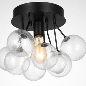 Visual Comfort Studio - 7714301-112 - One Light Semi-Flush Mount - Bronzeville - Midnight Black