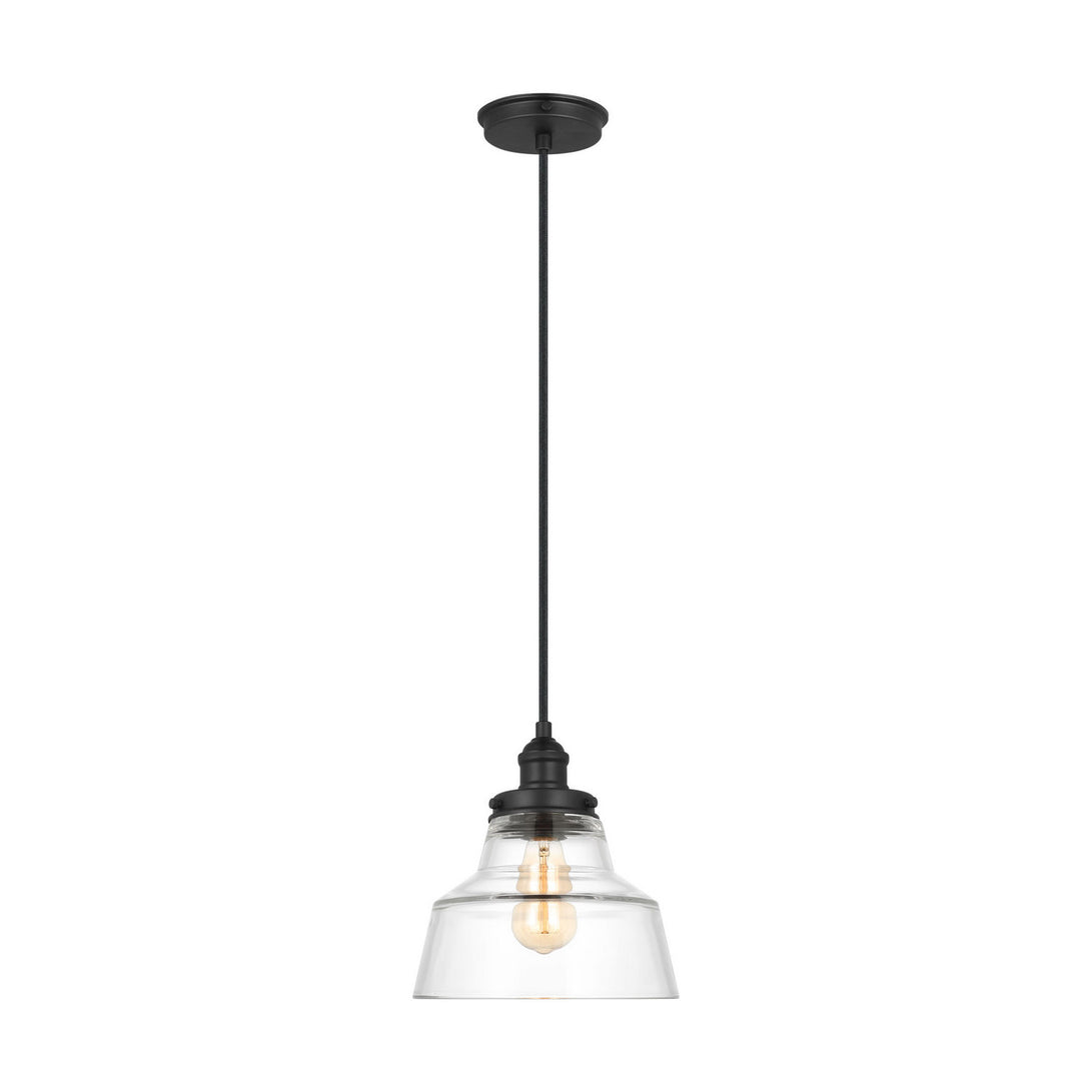 Visual Comfort Studio - P1348MBK - One Light Pendant - Baskin - Midnight Black
