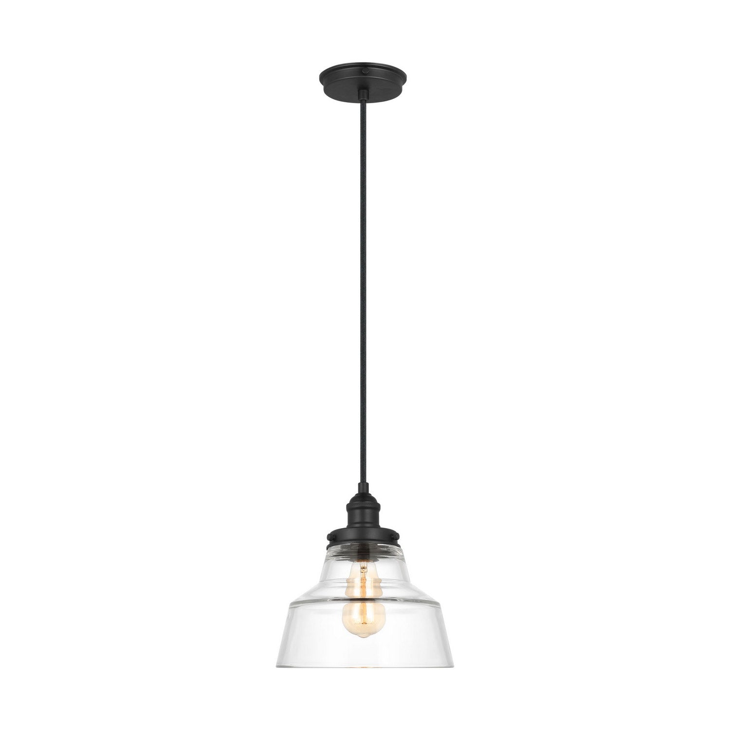 Visual Comfort Studio - P1348MBK - One Light Pendant - Baskin - Midnight Black