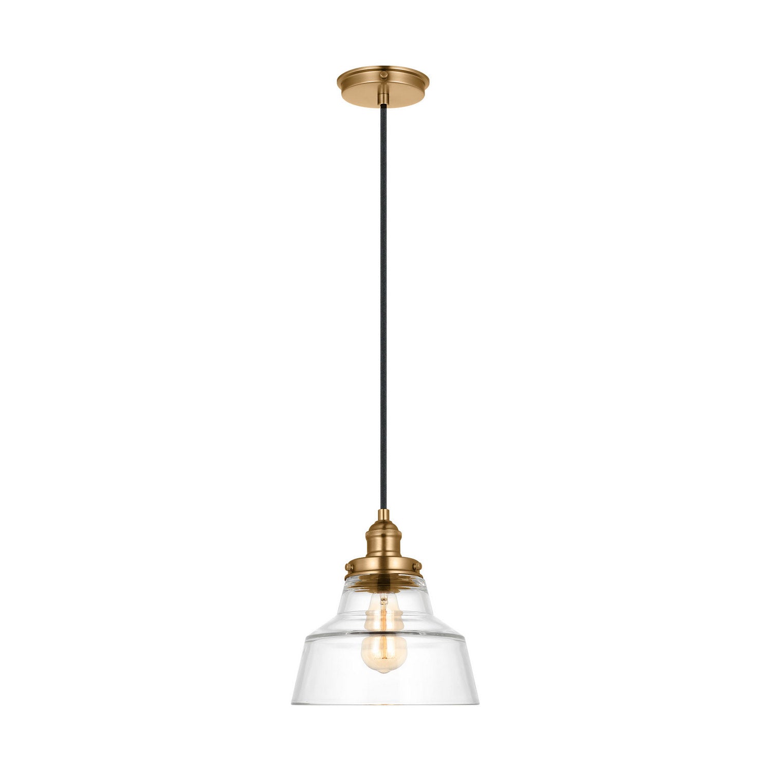 Visual Comfort Studio - P1348SB - One Light Pendant - Baskin - Satin Brass