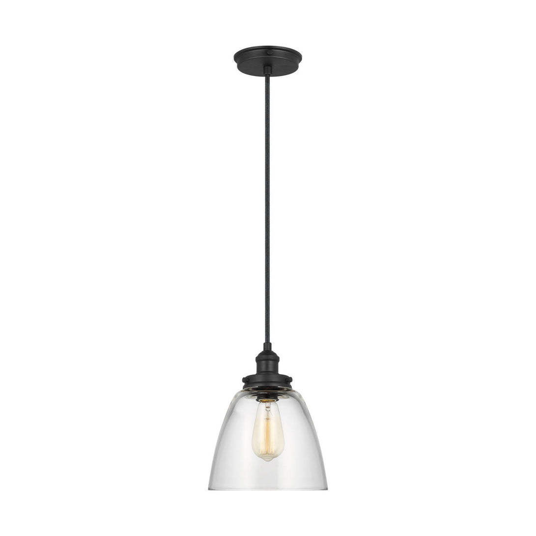 Visual Comfort Studio - P1349MBK - One Light Pendant - Baskin - Midnight Black