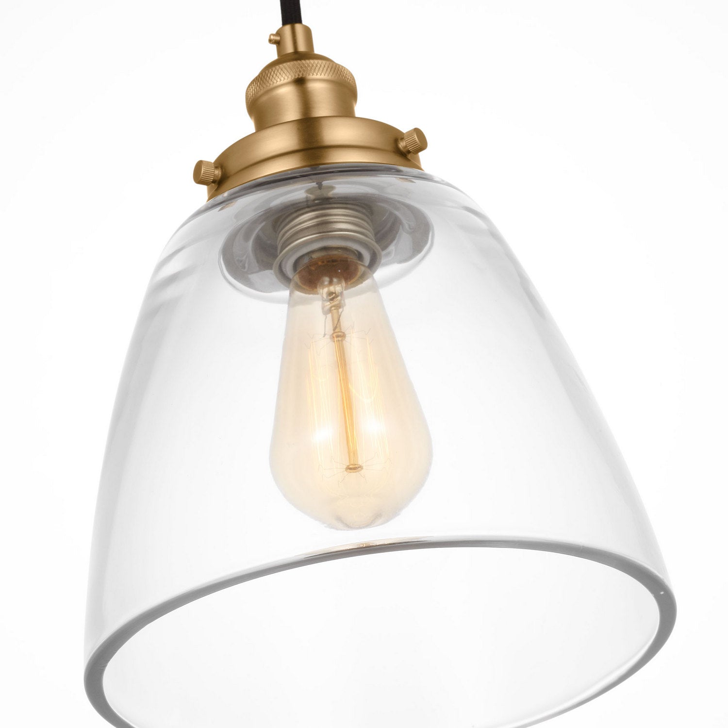 Visual Comfort Studio - P1349SB - One Light Pendant - Baskin - Satin Brass