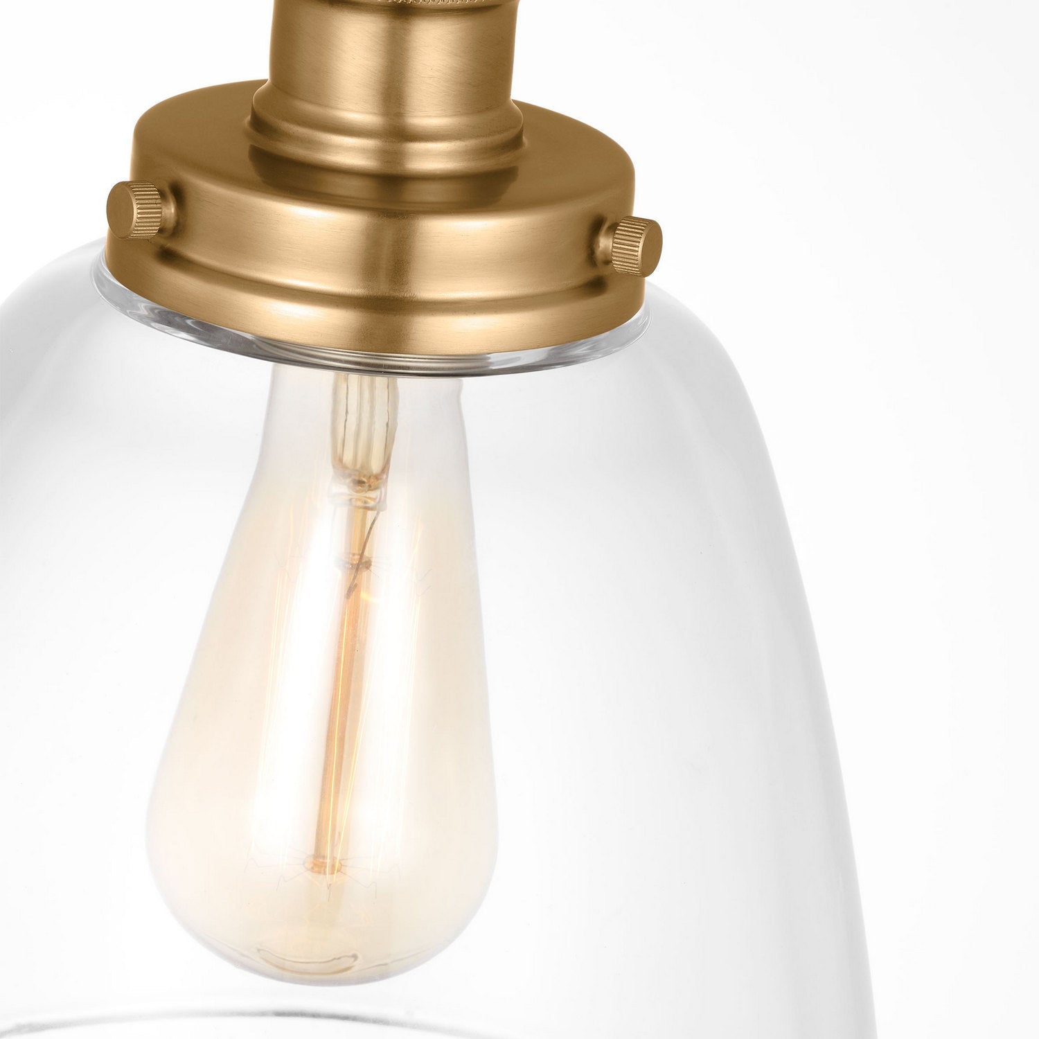 Visual Comfort Studio - P1349SB - One Light Pendant - Baskin - Satin Brass