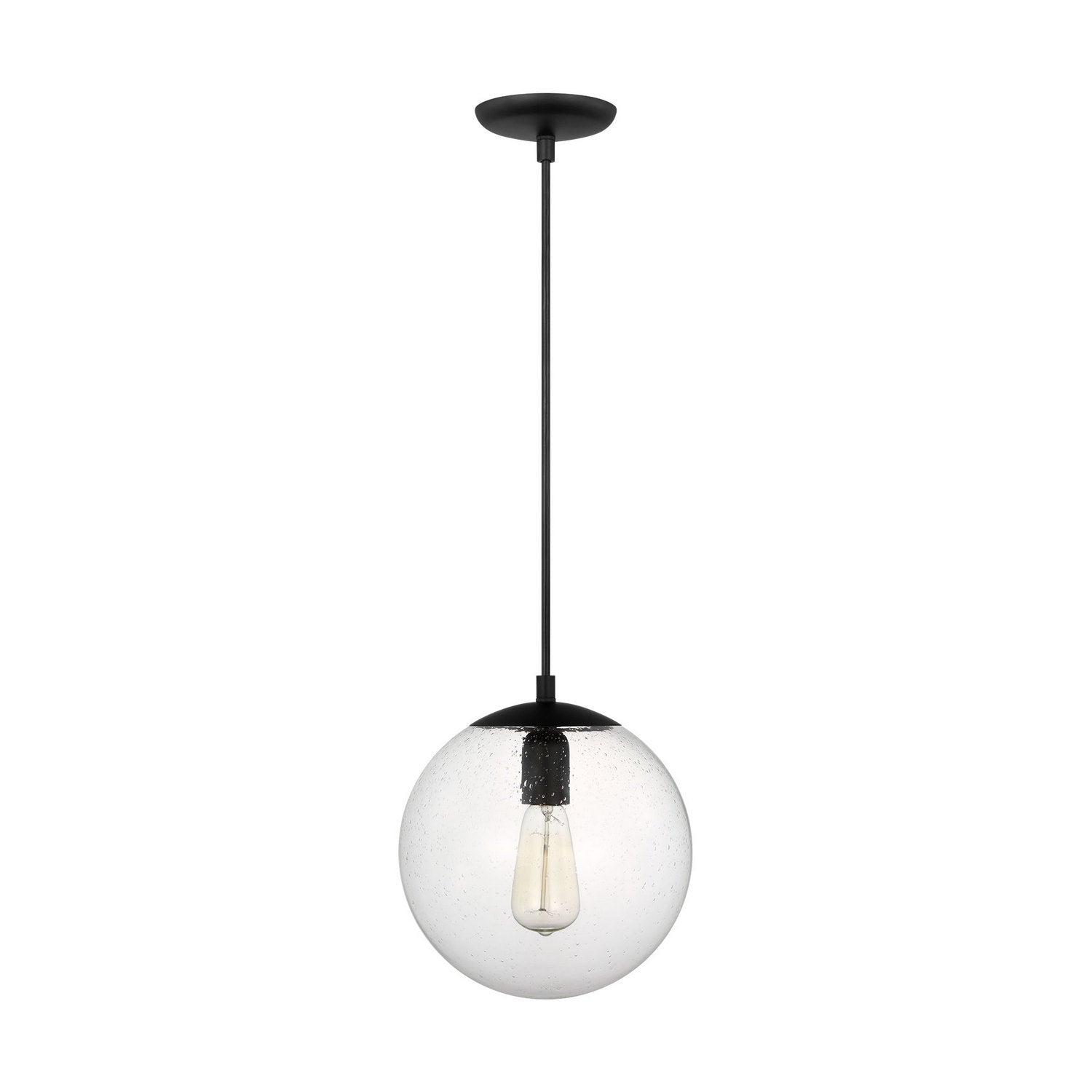 Visual Comfort Studio - 6601801-112 - One Light Pendant - Leo - Hanging Globe - Midnight Black