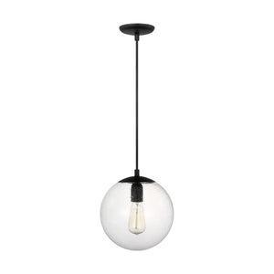 Visual Comfort Studio - 6601801-112 - One Light Pendant - Leo - Hanging Globe - Midnight Black