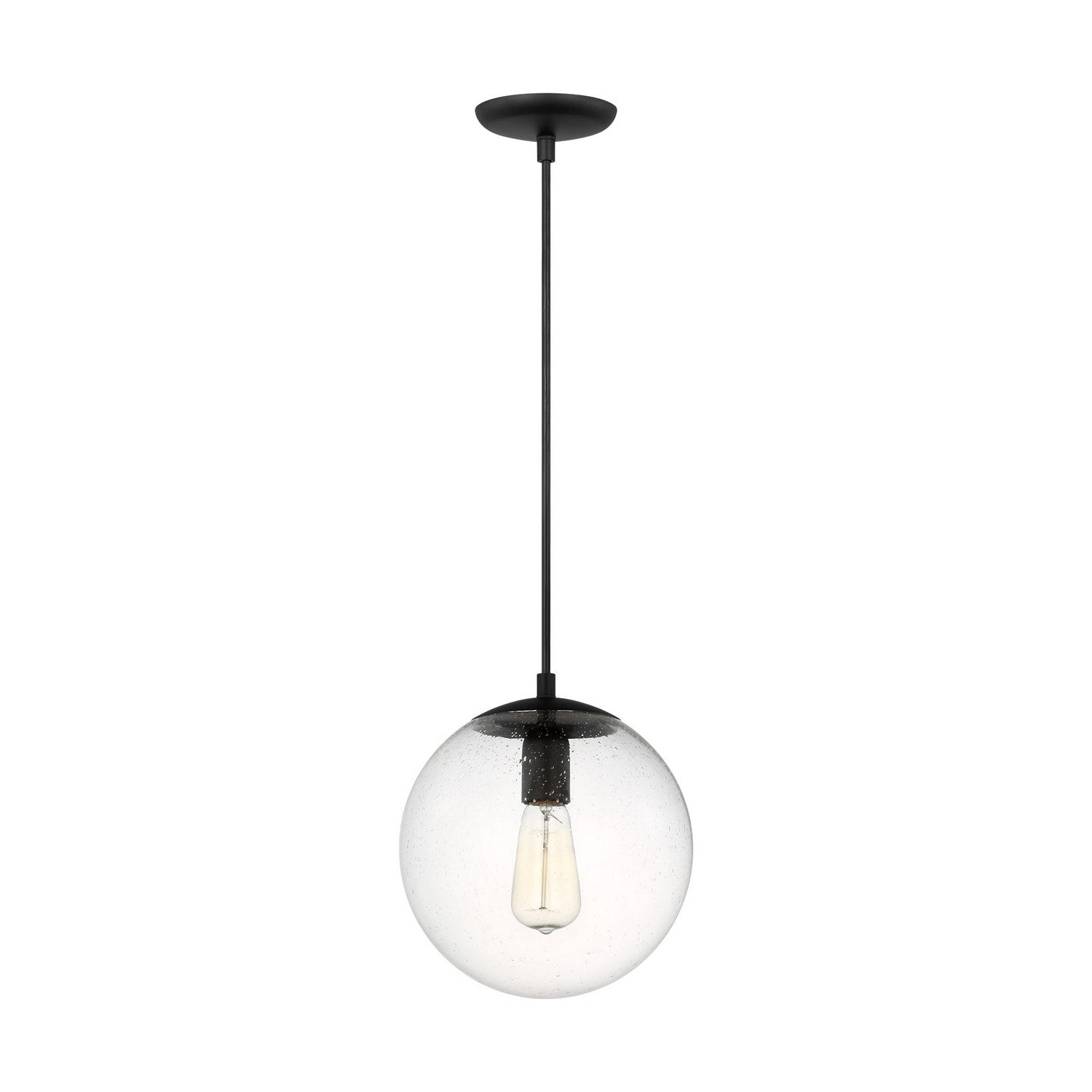 Visual Comfort Studio - 6601801-112 - One Light Pendant - Leo - Hanging Globe - Midnight Black