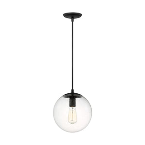 Visual Comfort Studio - 6601801-112 - One Light Pendant - Leo - Hanging Globe - Midnight Black