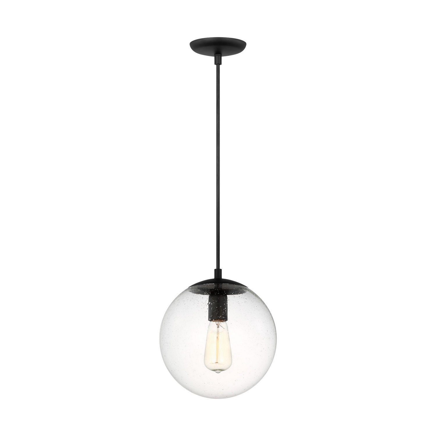 Visual Comfort Studio - 6601801-112 - One Light Pendant - Leo - Hanging Globe - Midnight Black