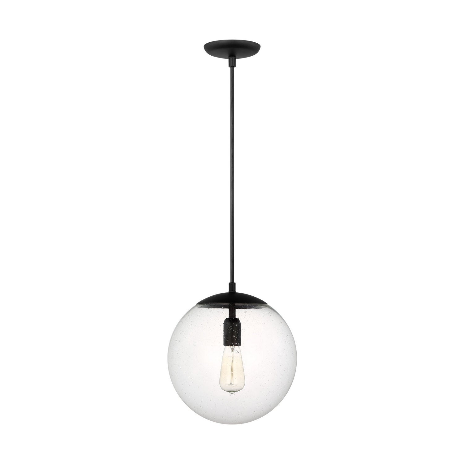 Visual Comfort Studio - 6701801-112 - One Light Pendant - Leo - Hanging Globe - Midnight Black