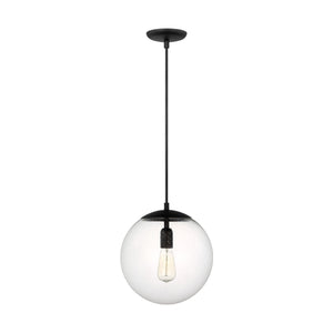 Visual Comfort Studio - 6701801-112 - One Light Pendant - Leo - Hanging Globe - Midnight Black