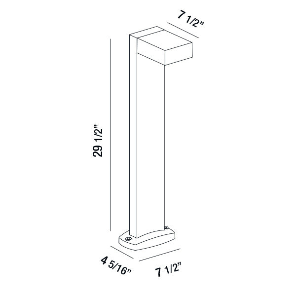 Eurofase - 31909-037 - LED Bollard - Fosfora - Marine Grey