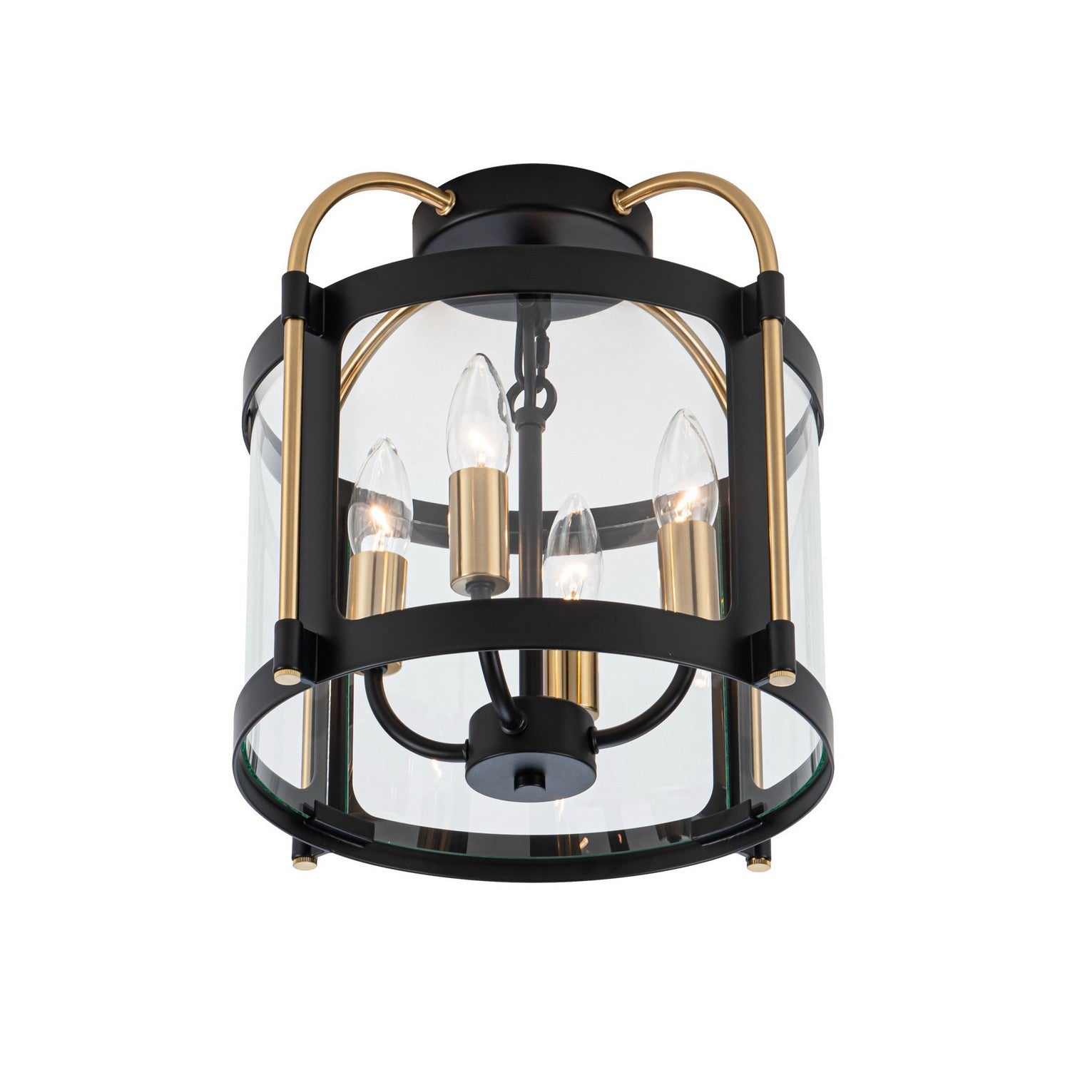 Artcraft - AC11513BB - Four Light Flush Mount - Bonita - Black and Brushed Brass