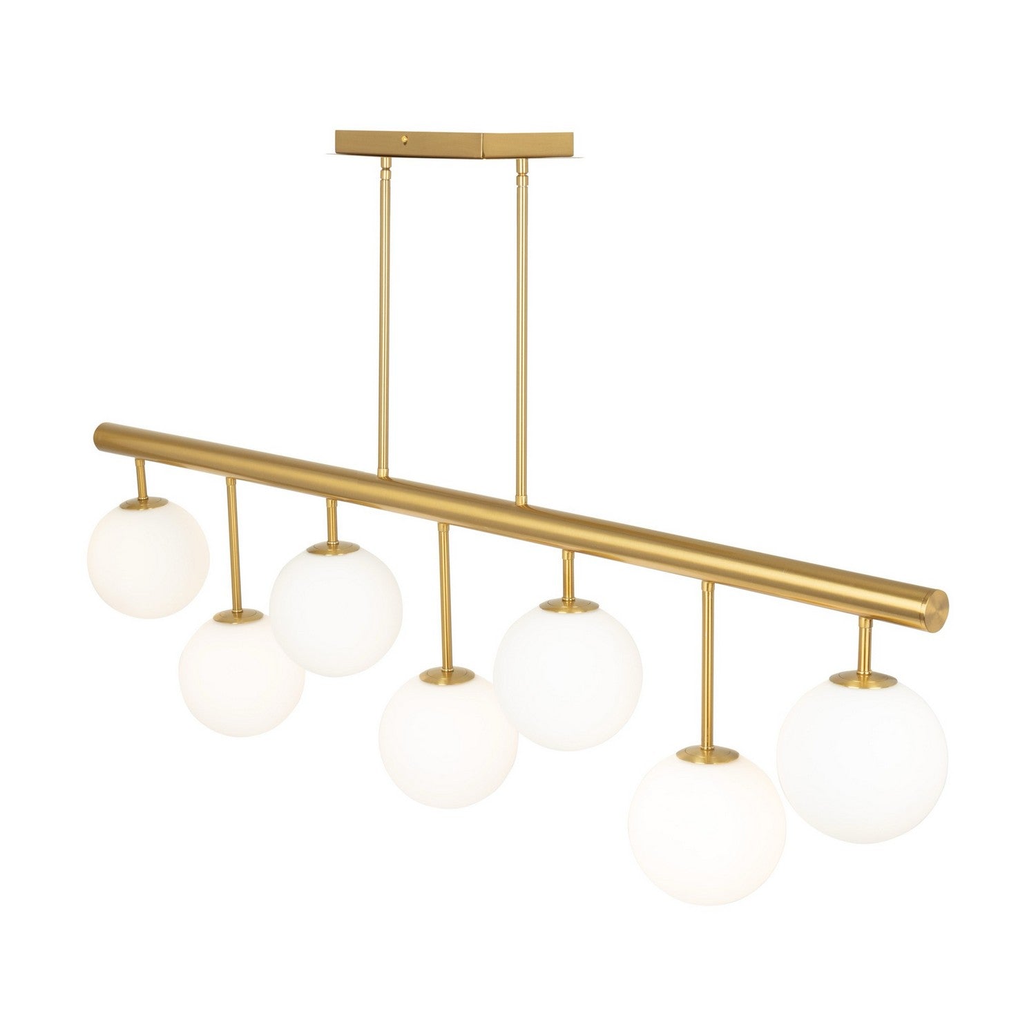 Artcraft - AC11767BR - Seven Light Island/Pool Table - Aurelia - Brass