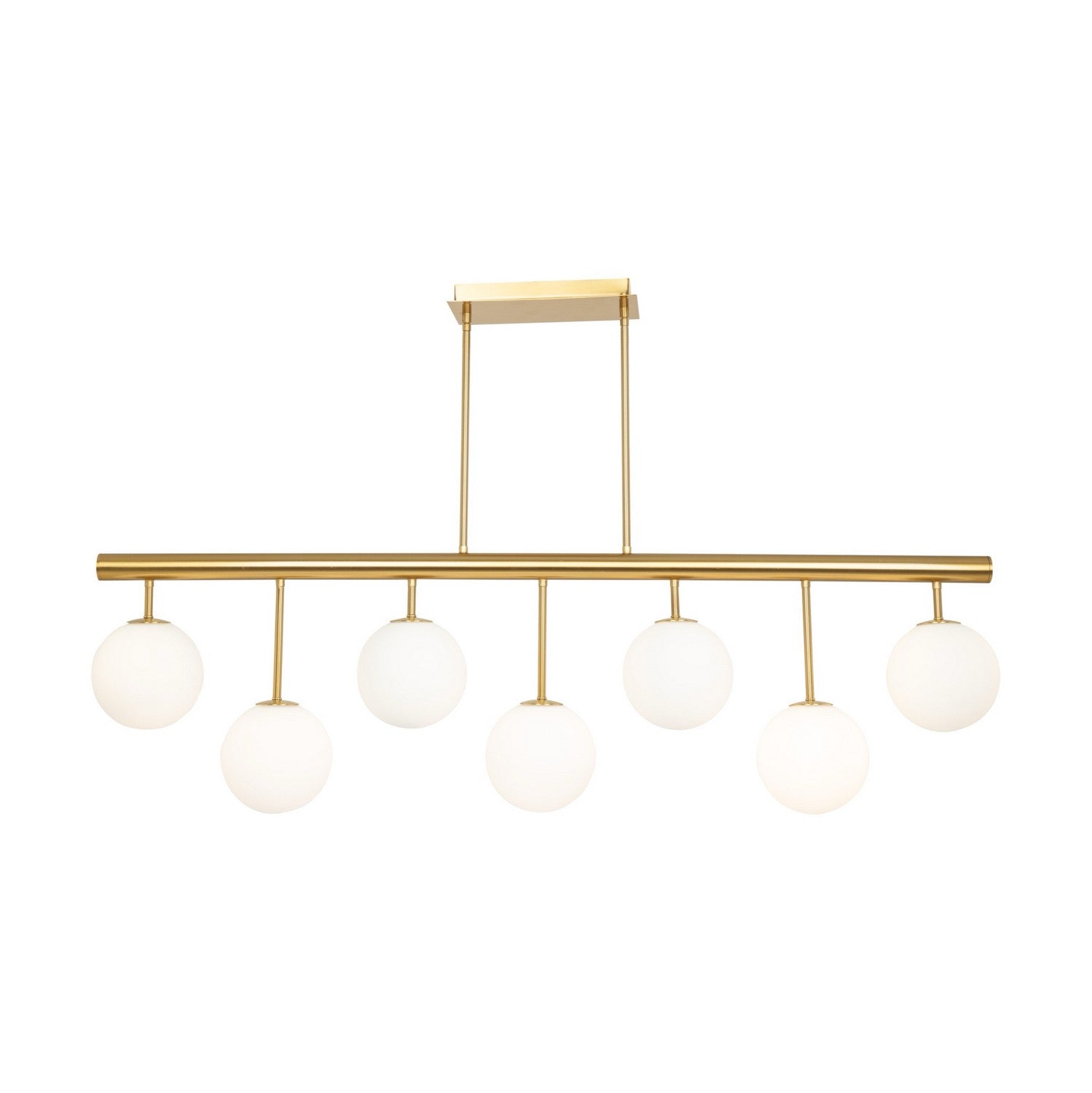 Artcraft - AC11767BR - Seven Light Island/Pool Table - Aurelia - Brass