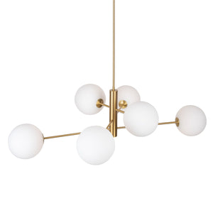 Artcraft - AC11766BR - Six Light Chandelier - Aurelia - Brass