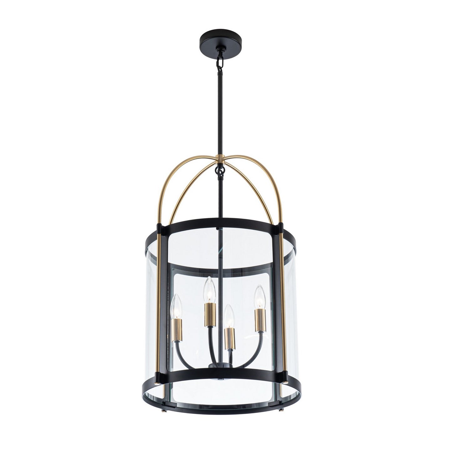 Artcraft - AC11515BB - Four Light Pendant - Bonita - Black and Brushed Brass