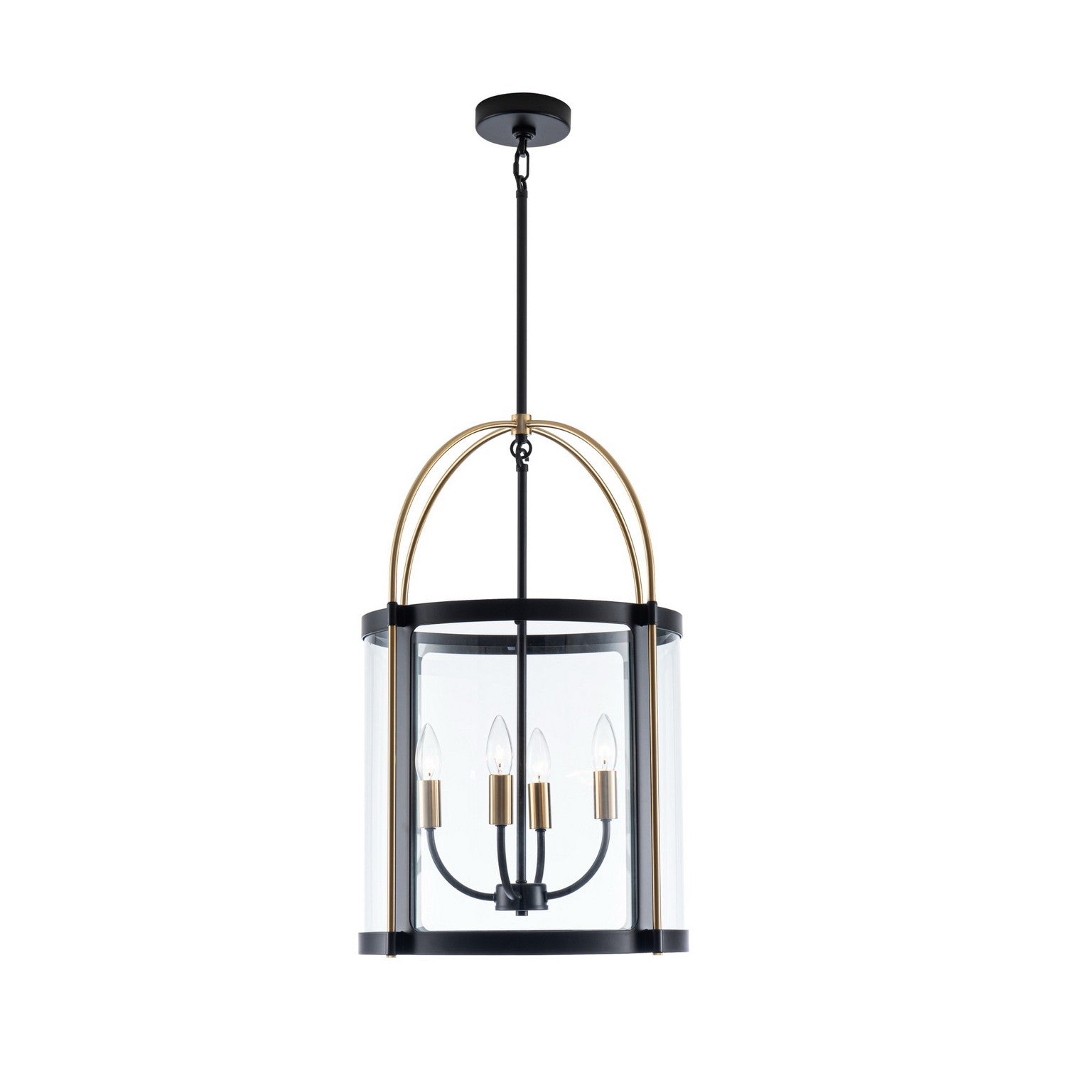 Artcraft - AC11515BB - Four Light Pendant - Bonita - Black and Brushed Brass