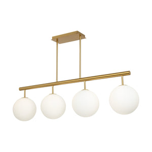 Artcraft - AC11764BR - Four Light Island/Pool Table - Aurelia - Brass