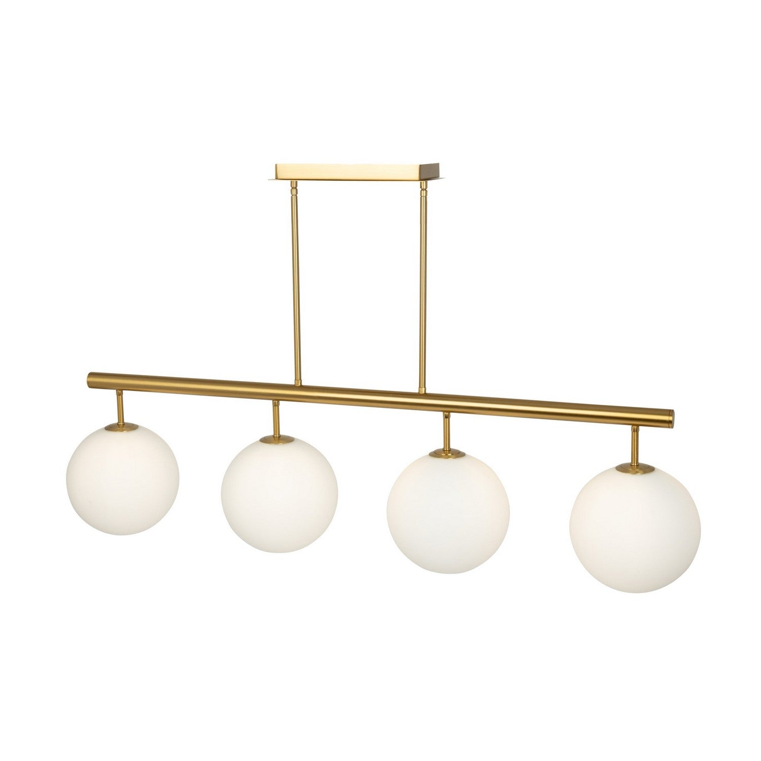 Artcraft - AC11764BR - Four Light Island/Pool Table - Aurelia - Brass