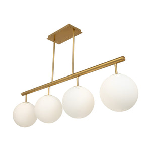 Artcraft - AC11764BR - Four Light Island/Pool Table - Aurelia - Brass