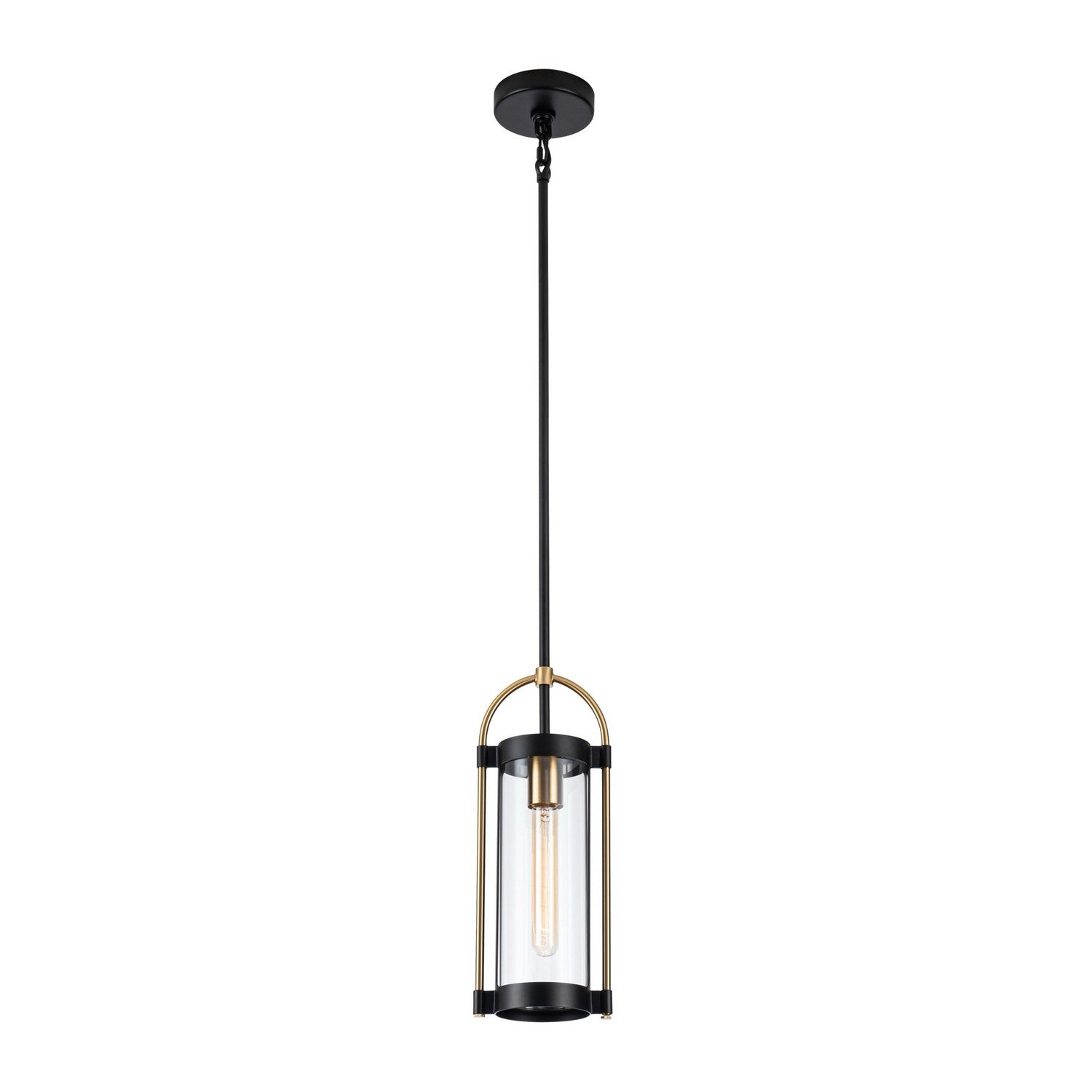 Artcraft - AC11511BB - One Light Pendant - Bonita - Black and Brushed Brass