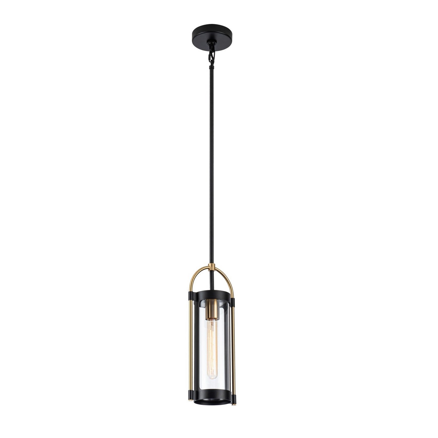 Artcraft - AC11511BB - One Light Pendant - Bonita - Black and Brushed Brass