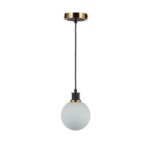 Artcraft - AC11870WH - One Light Pendant - Gem - Black and Brushed Brass