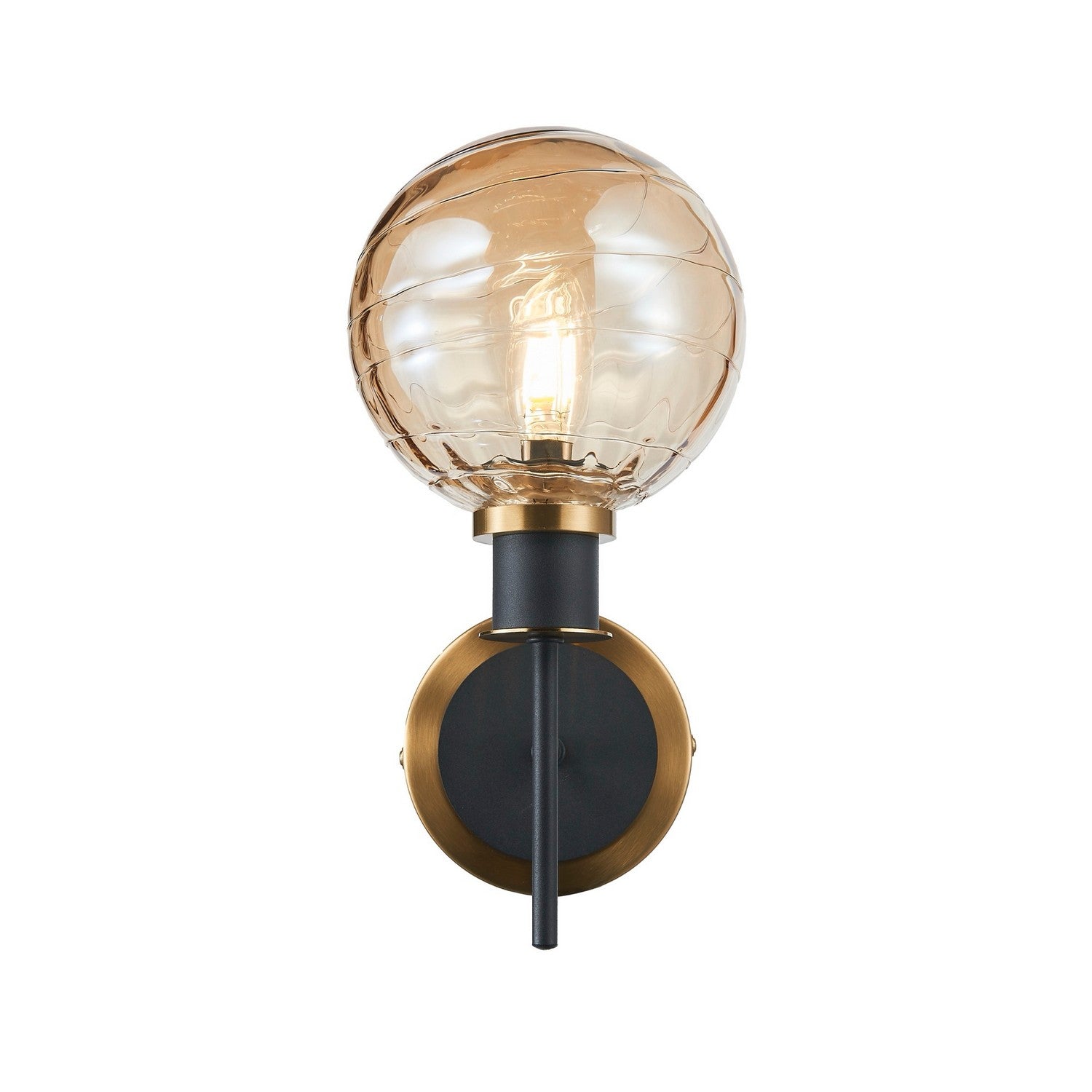 Artcraft - AC11871AM - One Light Wall Sconce - Gem - Black and Brushed Brass