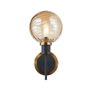 Artcraft - AC11871AM - One Light Wall Sconce - Gem - Black and Brushed Brass