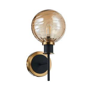 Artcraft - AC11871AM - One Light Wall Sconce - Gem - Black and Brushed Brass