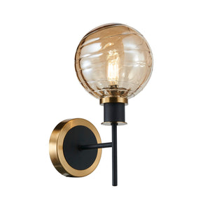 Artcraft - AC11871AM - One Light Wall Sconce - Gem - Black and Brushed Brass