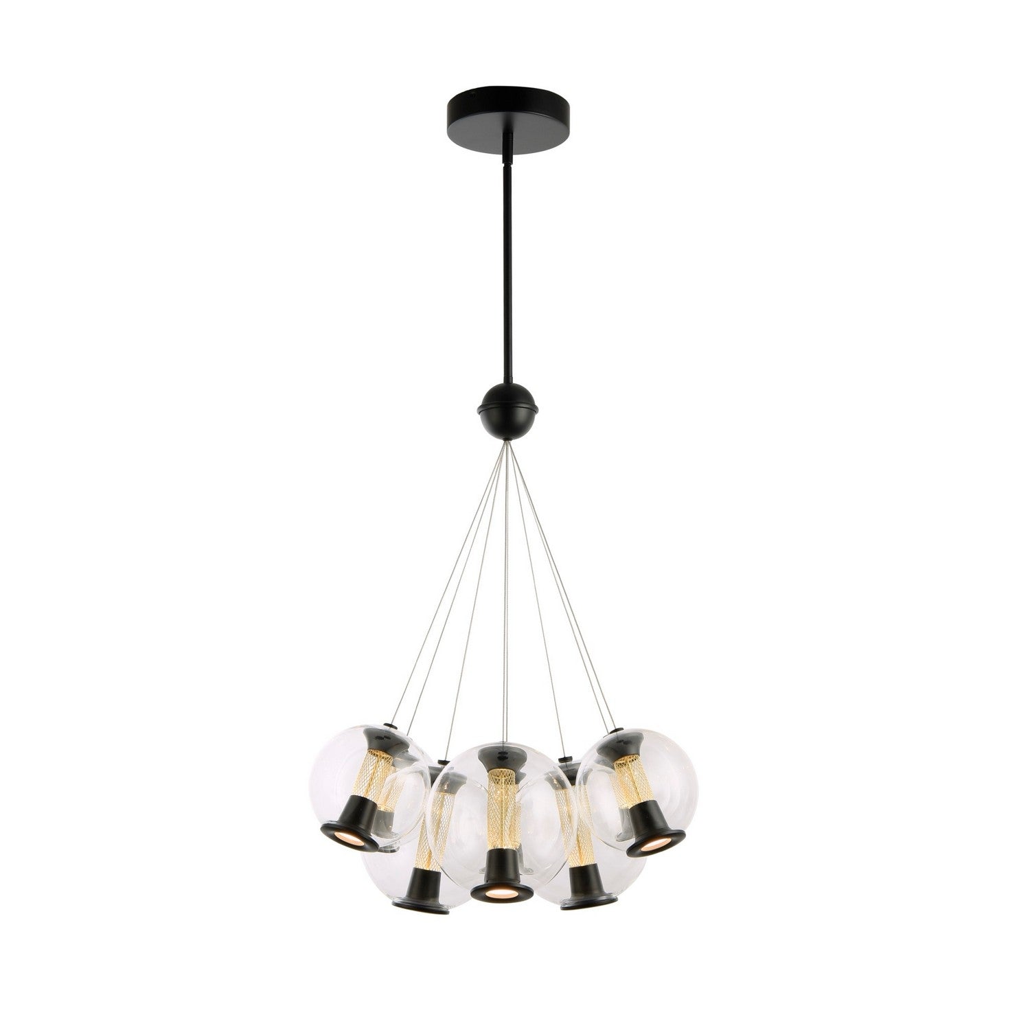 Artcraft - AC6848BK - LED Chandelier - Arlo - Black